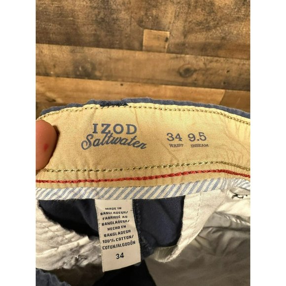 IZOD Saltwater Men's Shorts Size 34 Inseam 9.5 - Picture 2 of 3